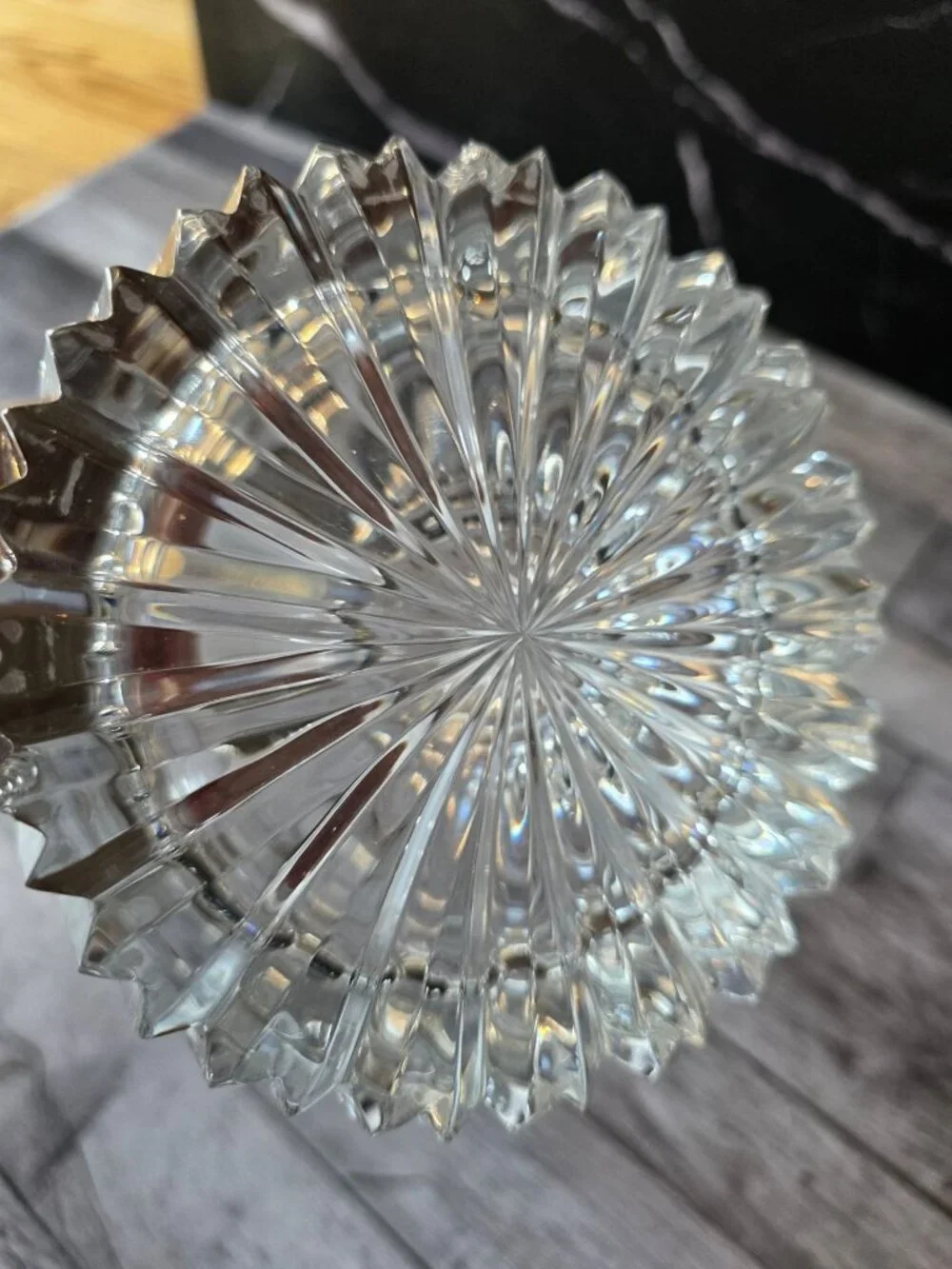 Mikasa Arctic Lights Crystal Clear Glass Ice Bucket Metal Handle